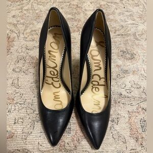 Sam Edelman Black Leather Stilettos Size 7.5